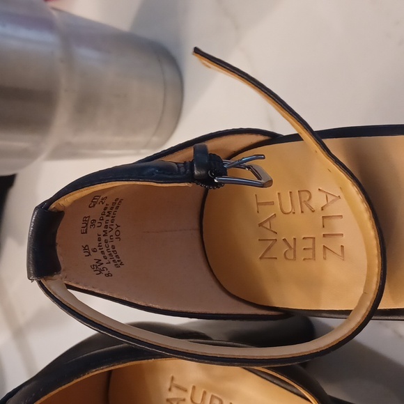 NATURALIZER JOY BLACK WOMEN'S SZ 8.5 WIDE SANDALS NWB - Picture 3 of 7